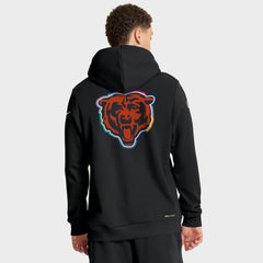 Chicago Bears Tall 2025 NFL Crucial Catch Sideline Standard Issue Dri-FIT Hoodie - Black Hoodies