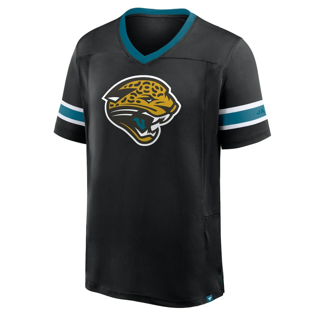 Jacksonville Jaguars Hometown Premium Hashmark V-Neck T-Shirt - Black T-shirts
