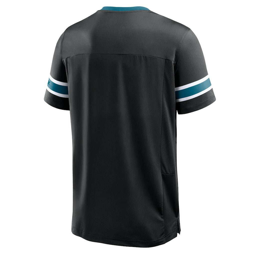 Jacksonville Jaguars Hometown Premium Hashmark V-Neck T-Shirt - Black T-shirts