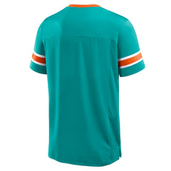 Miami Dolphins Hometown Premium Hashmark V-Neck T-Shirt - Aqua T-shirts