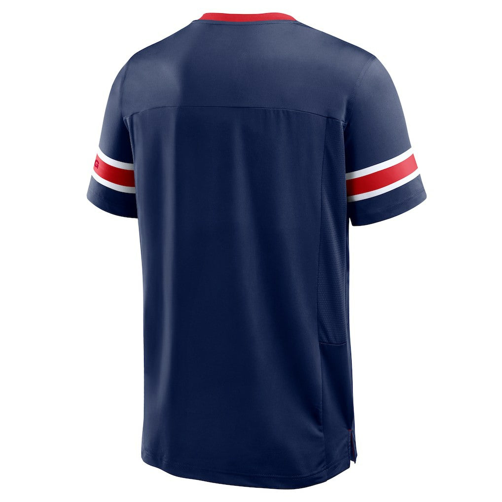 New York Giants Hometown Premium Hashmark V-Neck T-Shirt - Navy T-shirts