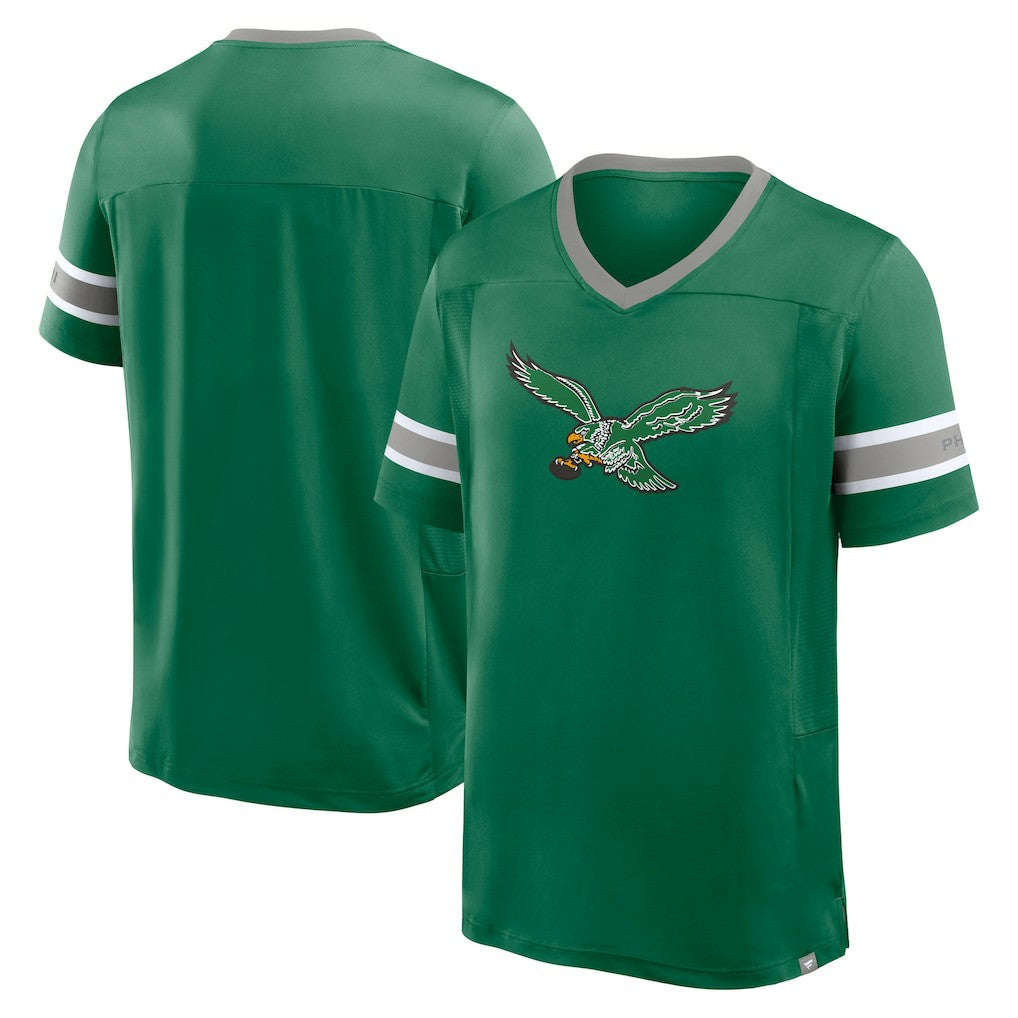 Philadelphia Eagles Hometown Premium Hashmark V-Neck T-Shirt - Kelly Green T-shirts