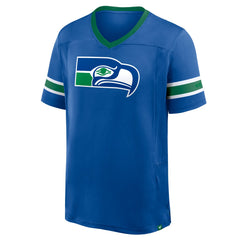 Seattle Seahawks Hometown Premium Hashmark V-Neck T-Shirt - Royal T-shirts