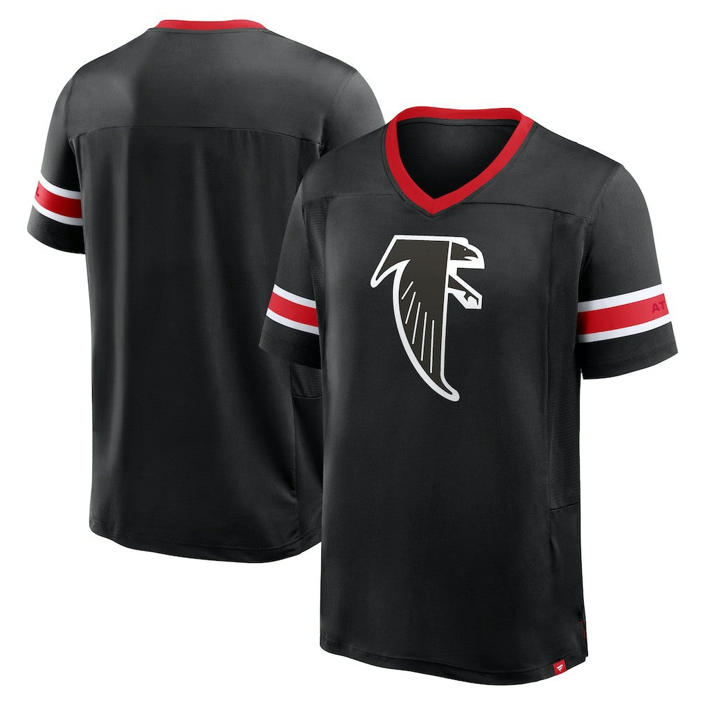 Atlanta Falcons Hometown Premium Hashmark V-Neck T-Shirt - Black T-shirts