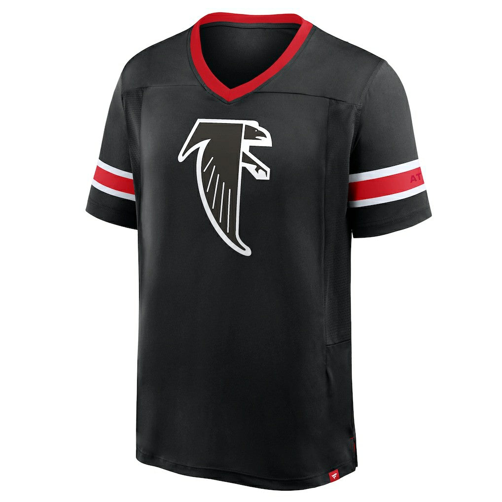 Atlanta Falcons Hometown Premium Hashmark V-Neck T-Shirt - Black T-shirts