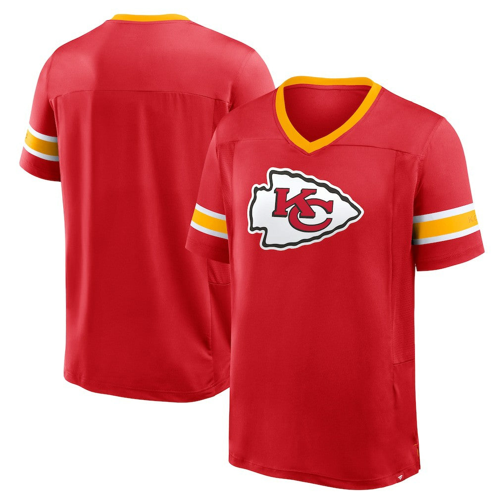 Kansas City Chiefs Hometown Premium Hashmark V-Neck T-Shirt - Red T-shirts