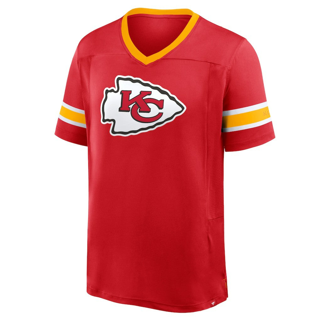 Kansas City Chiefs Hometown Premium Hashmark V-Neck T-Shirt - Red T-shirts
