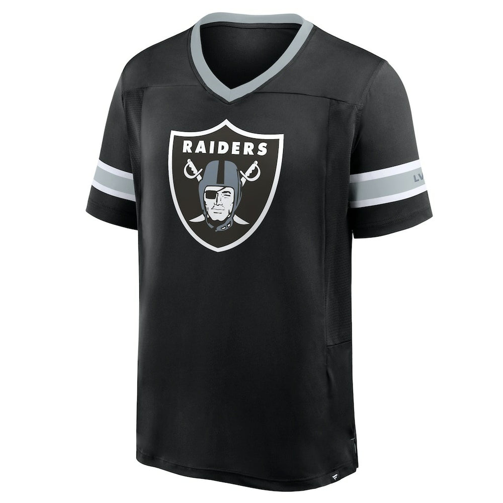 Las Vegas Raiders Hometown Premium Hashmark V-Neck T-Shirt - Black T-shirts