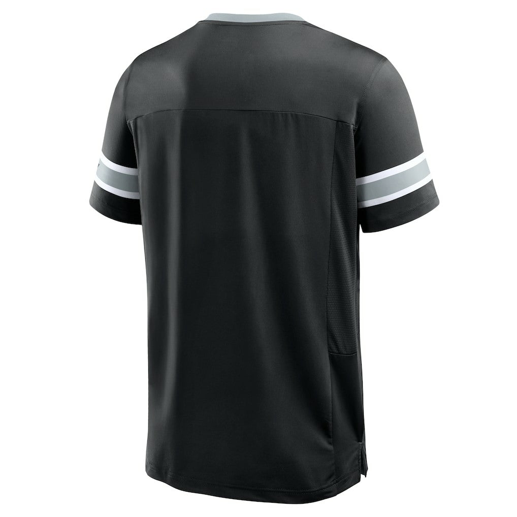 Las Vegas Raiders Hometown Premium Hashmark V-Neck T-Shirt - Black T-shirts