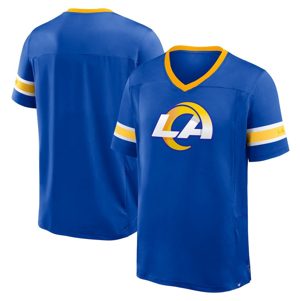 Los Angeles Rams Hometown Premium Hashmark V-Neck T-Shirt - Royal T-shirts