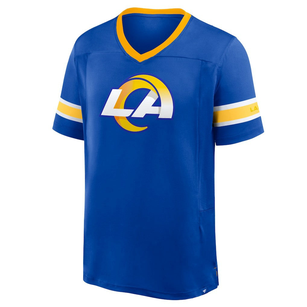 Los Angeles Rams Hometown Premium Hashmark V-Neck T-Shirt - Royal T-shirts