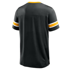 Pittsburgh Steelers Hometown Premium Hashmark V-Neck T-Shirt - Black T-shirts