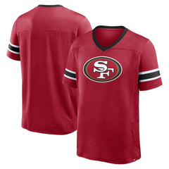 San Francisco 49ers Hometown Premium Hashmark V-Neck T-Shirt - Scarlet T-shirts
