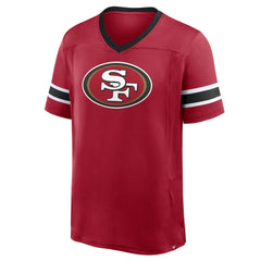San Francisco 49ers Hometown Premium Hashmark V-Neck T-Shirt - Scarlet T-shirts