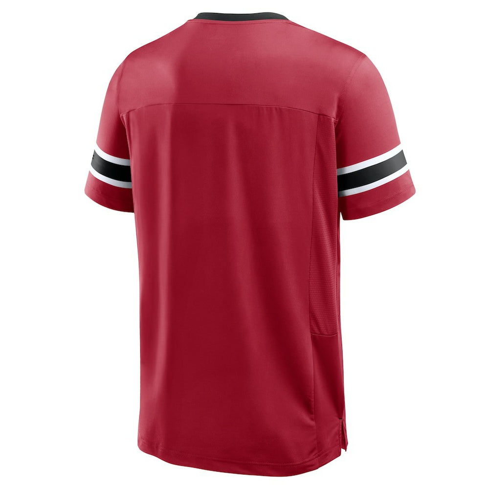 San Francisco 49ers Hometown Premium Hashmark V-Neck T-Shirt - Scarlet T-shirts