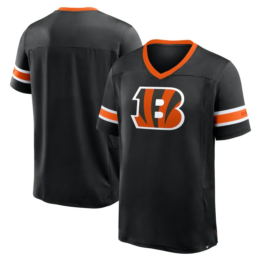 Cincinnati Bengals Hometown Premium Hashmark V-Neck T-Shirt - Black T-shirts