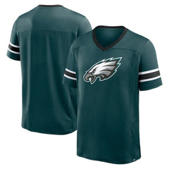 Philadelphia Eagles Hometown Premium Hashmark V-Neck T-Shirt - Midnight Green T-shirts