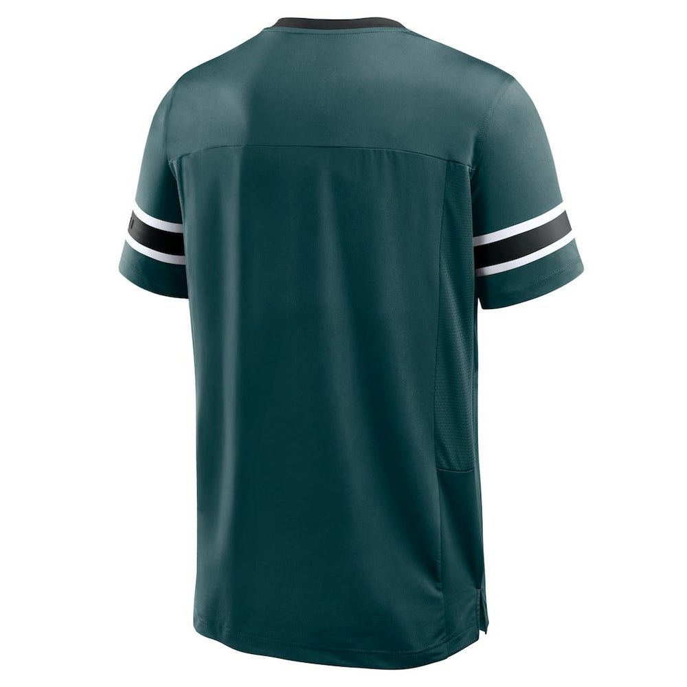 Philadelphia Eagles Hometown Premium Hashmark V-Neck T-Shirt - Midnight Green T-shirts