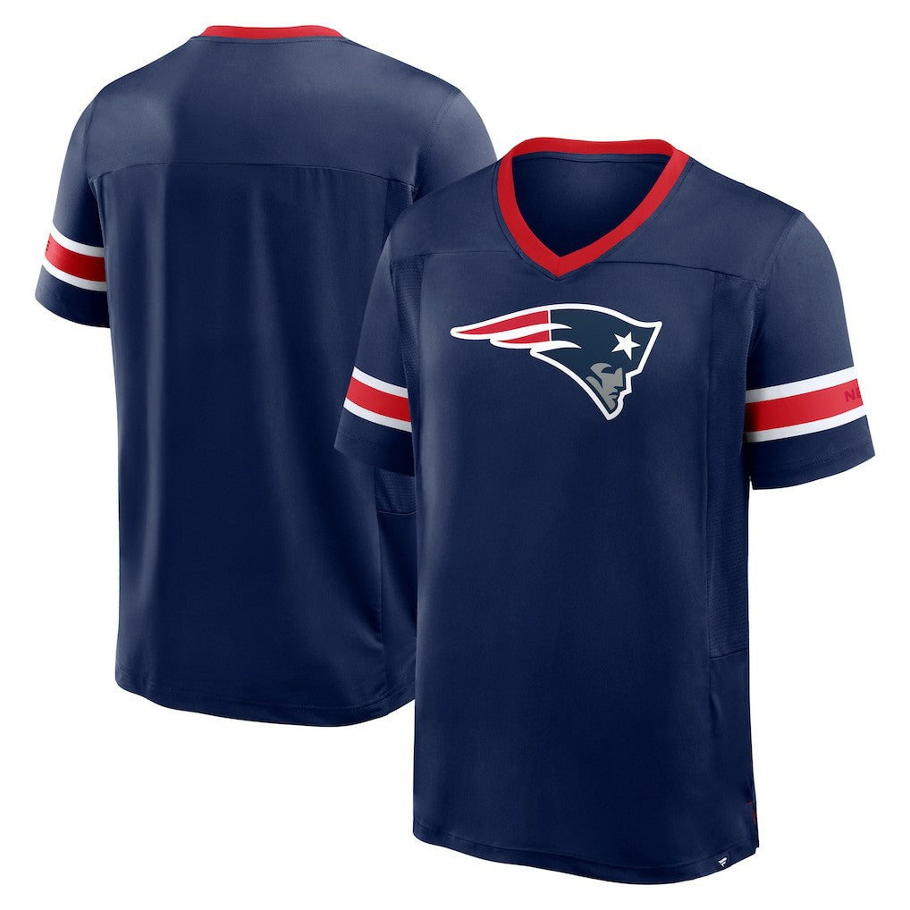 New England Patriots Hometown Premium Hashmark V-Neck T-Shirt - Navy T-shirts