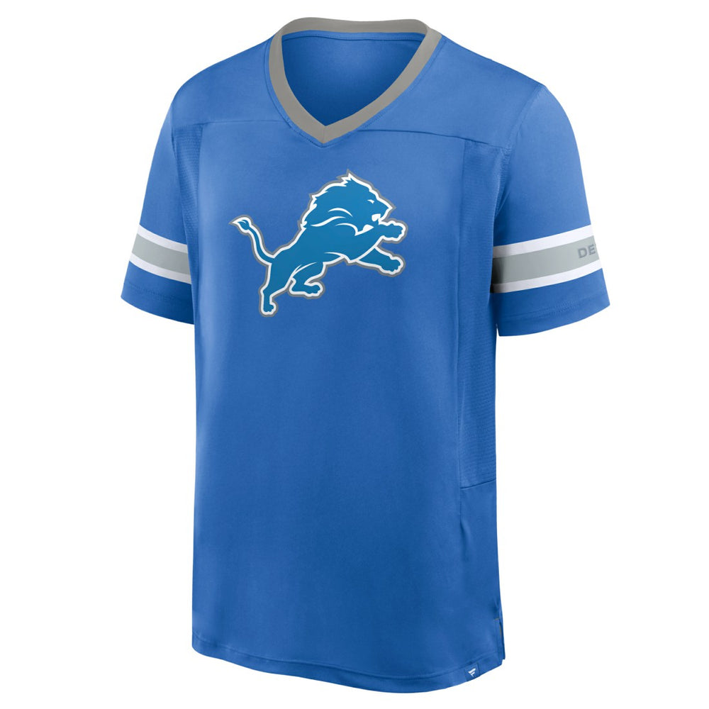 Detroit Lions Hometown Premium Hashmark V-Neck T-Shirt - Blue T-shirts
