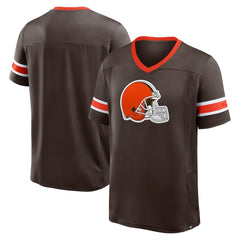 Cleveland Browns Hometown Premium Hashmark V-Neck T-Shirt - Brown T-shirts