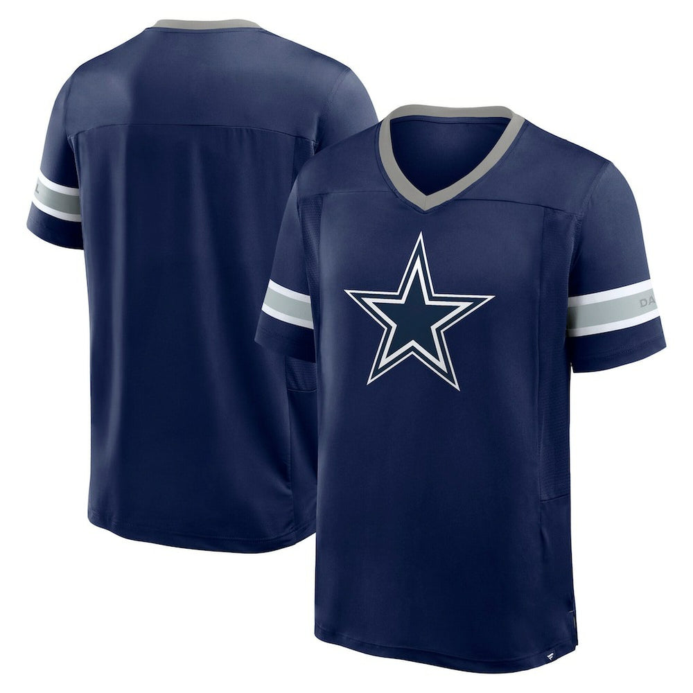 Dallas Cowboys Hometown Premium Hashmark V-Neck T-Shirt - Navy T-shirts