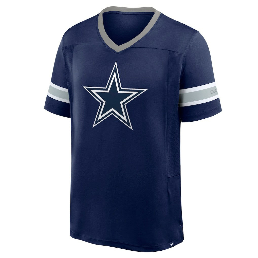 Dallas Cowboys Hometown Premium Hashmark V-Neck T-Shirt - Navy T-shirts