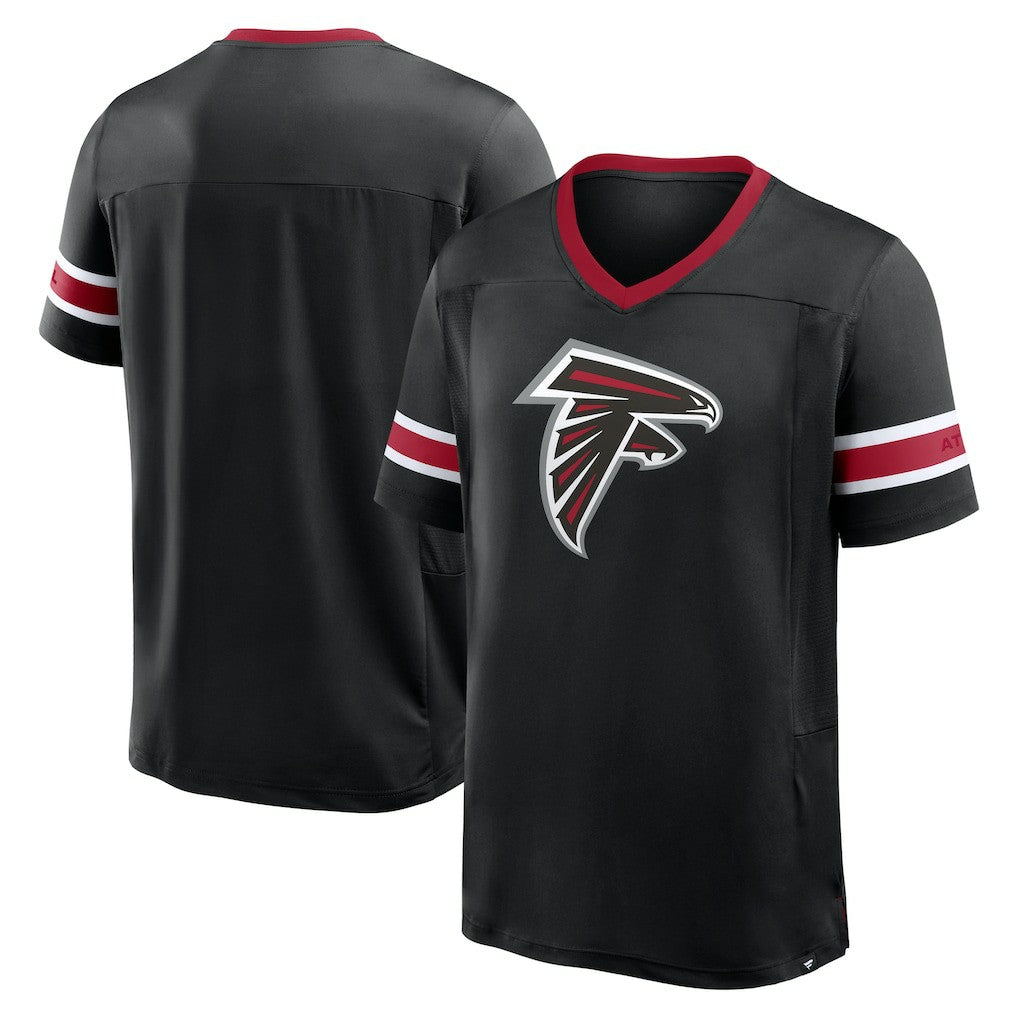 Atlanta Falcons Hometown Premium Hashmark V-Neck T-Shirt - Black T-shirts
