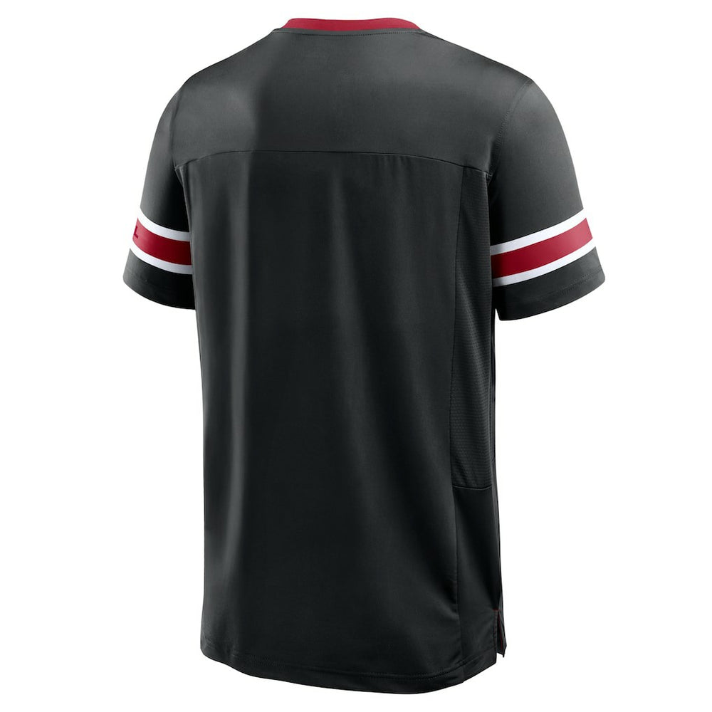 Atlanta Falcons Hometown Premium Hashmark V-Neck T-Shirt - Black T-shirts