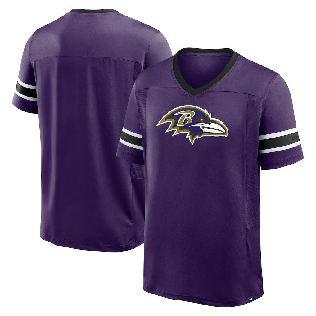 Baltimore Ravens Hometown Premium Hashmark V-Neck T-Shirt - Purple T-shirts