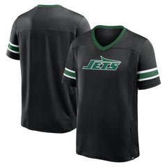 New York Jets Redzone Hashmark V-Neck T-Shirt - Black T-shirts
