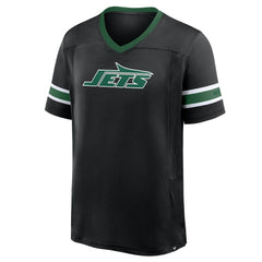 New York Jets Redzone Hashmark V-Neck T-Shirt - Black T-shirts