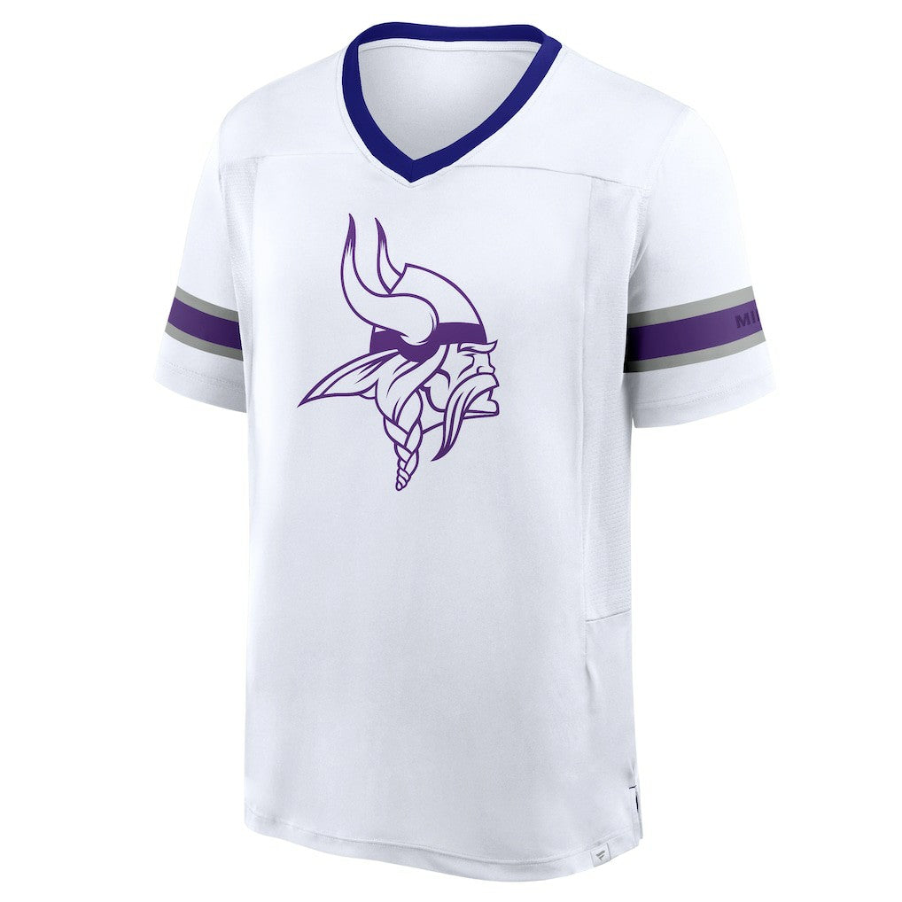 Minnesota Vikings Redzone Hashmark V-Neck T-Shirt - White T-shirts
