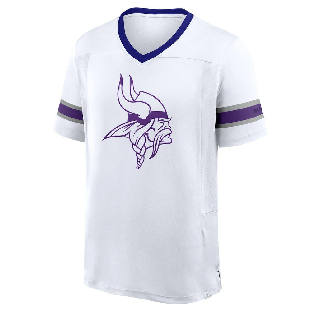 Minnesota Vikings Redzone Hashmark V-Neck T-Shirt - White T-shirts