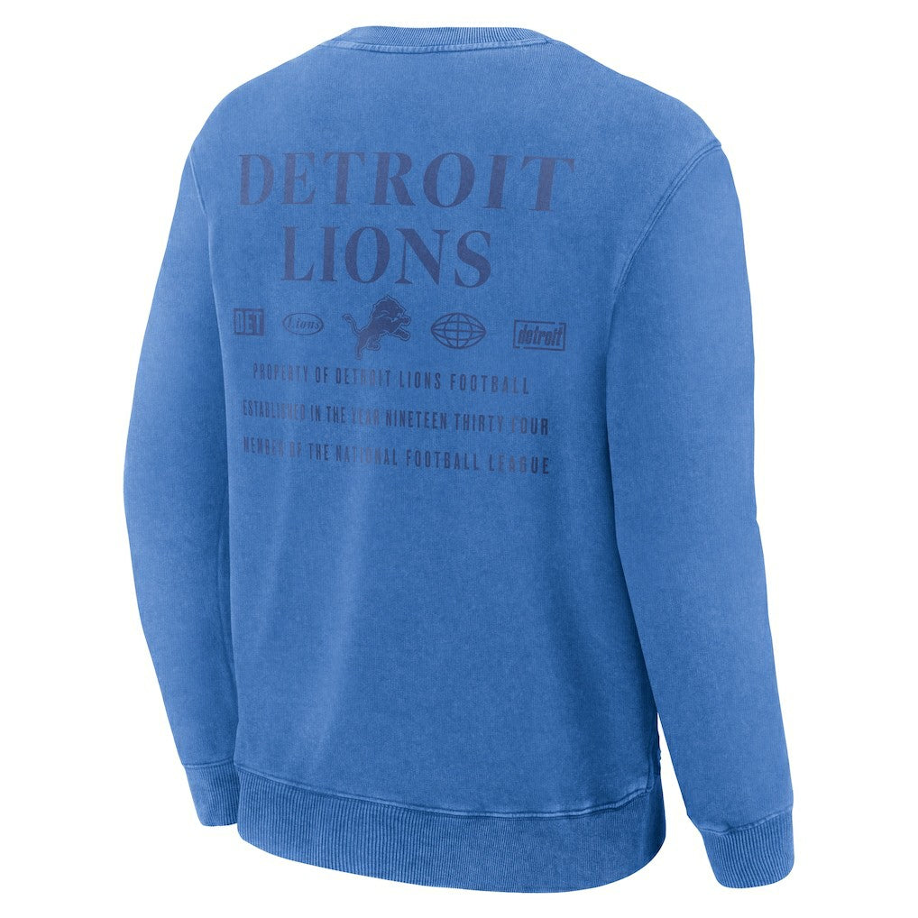 Detroit Lions Deep Route Pullover Sweatshirt - Blue Pullover