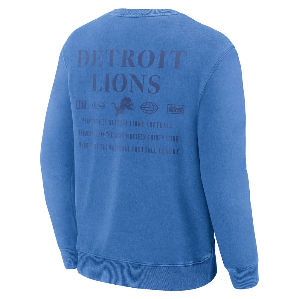 Detroit Lions Deep Route Pullover Sweatshirt - Blue Pullover