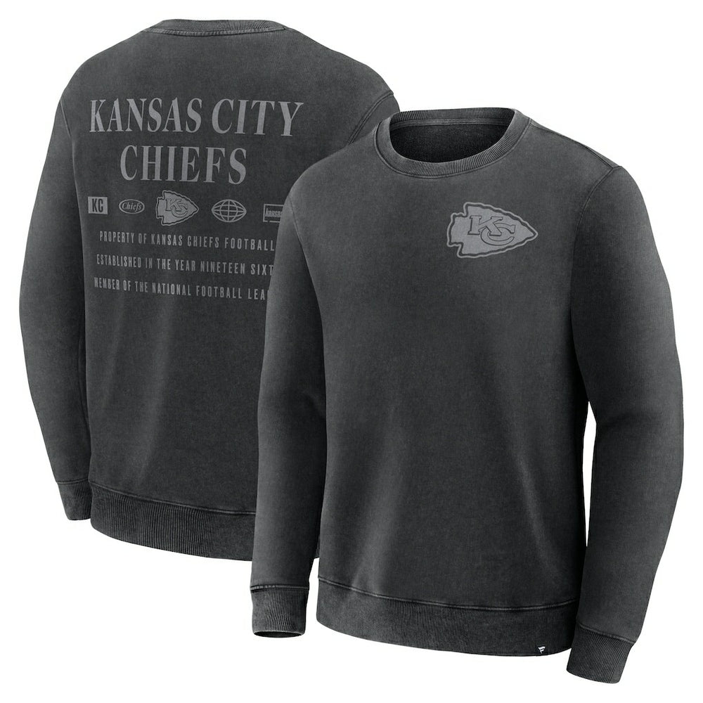 Kansas City Chiefs Deep Route Pullover Sweatshirt - Black Pullover