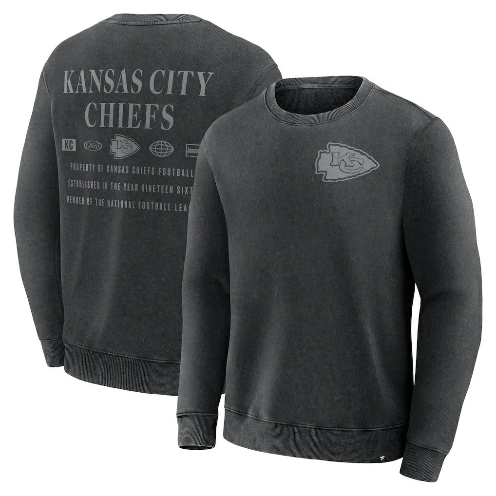Kansas City Chiefs Deep Route Pullover Sweatshirt - Black Pullover