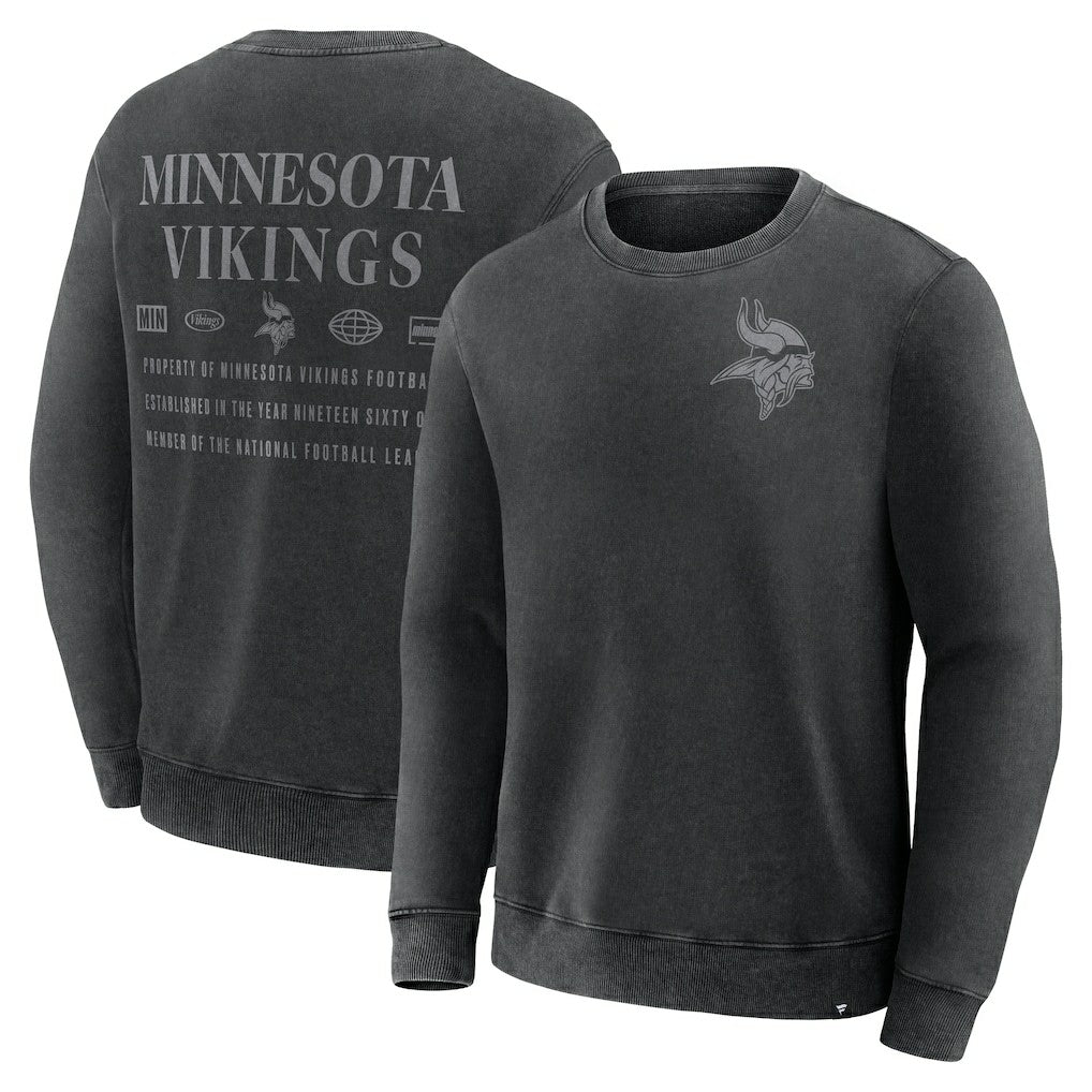 Minnesota Vikings Deep Route Pullover Sweatshirt - Black Pullover