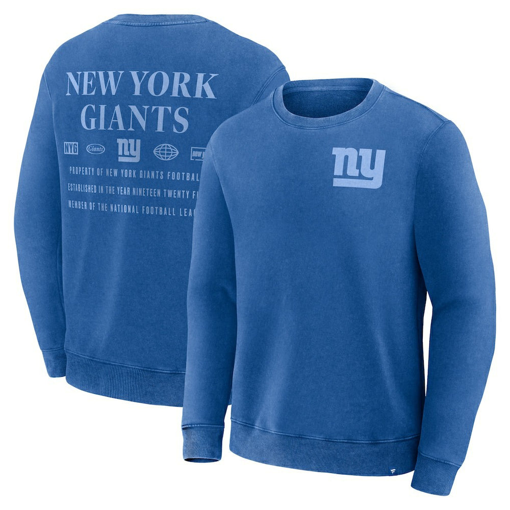 New York Giants Deep Route Pullover Sweatshirt - Royal Pullover