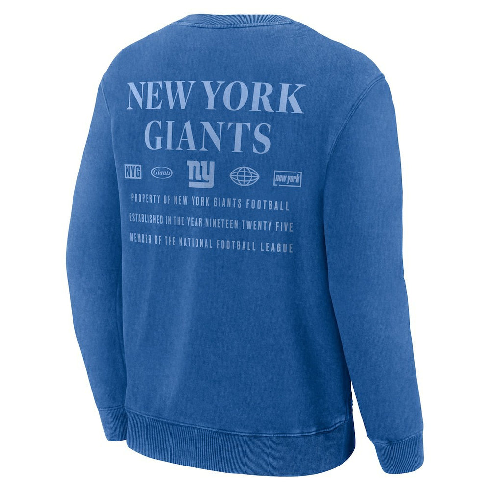 New York Giants Deep Route Pullover Sweatshirt - Royal Pullover