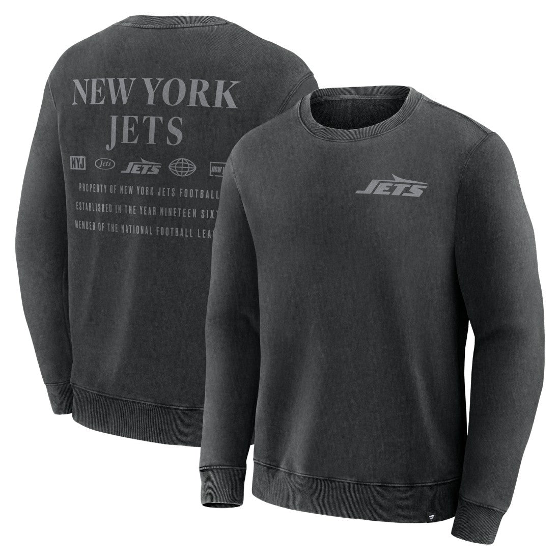 New York Jets Deep Route Pullover Sweatshirt - Black Pullover
