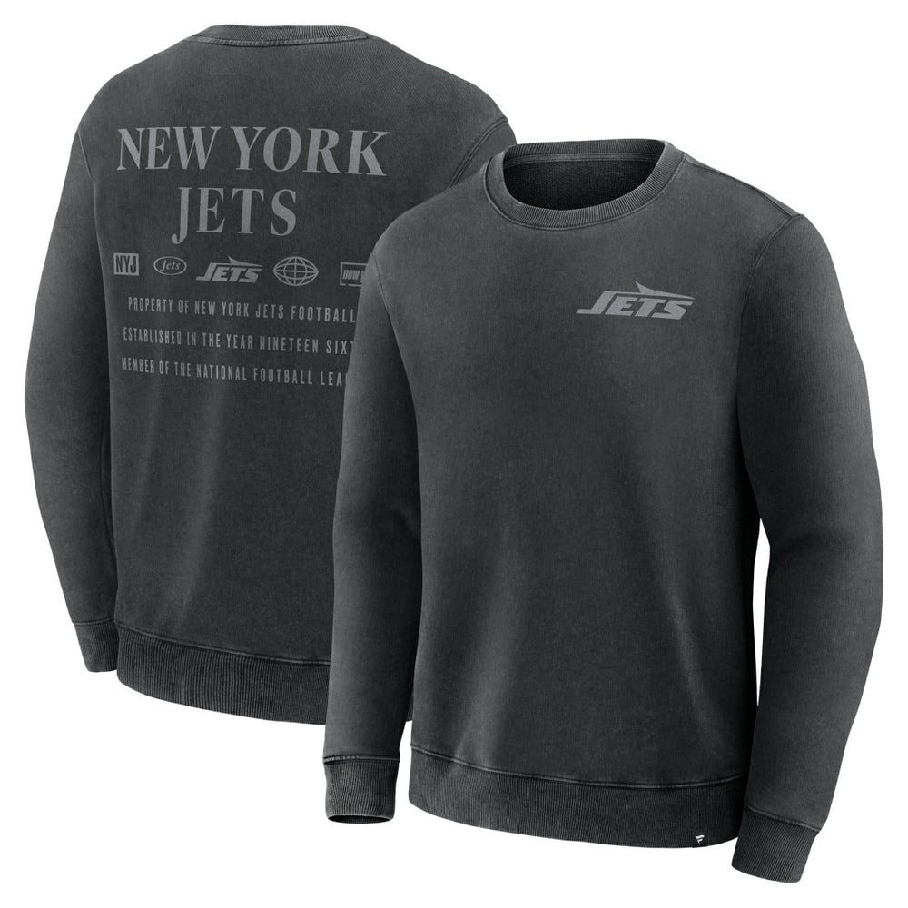 New York Jets Deep Route Pullover Sweatshirt - Black Pullover