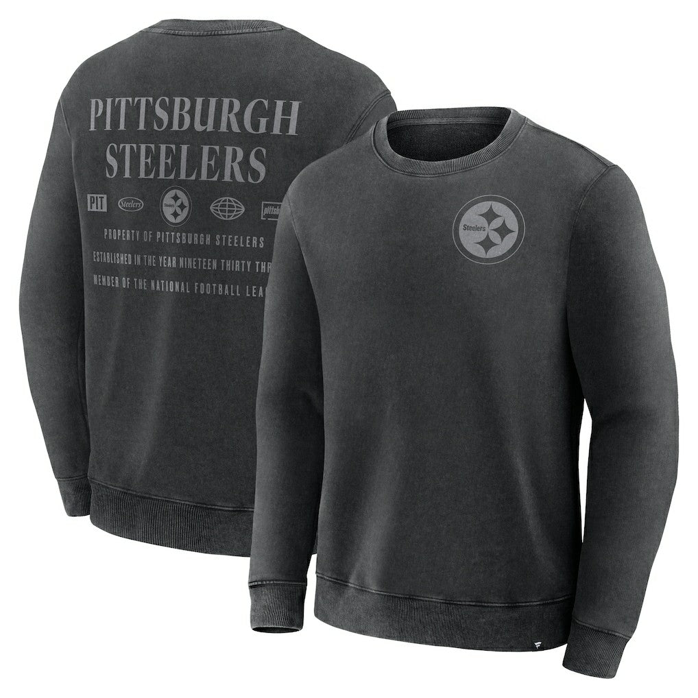 Pittsburgh Steelers Deep Route Pullover Sweatshirt - Black Pullover