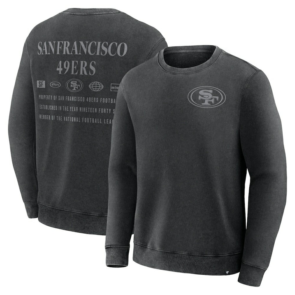 San Francisco 49ers Deep Route Pullover Sweatshirt - Black Pullover