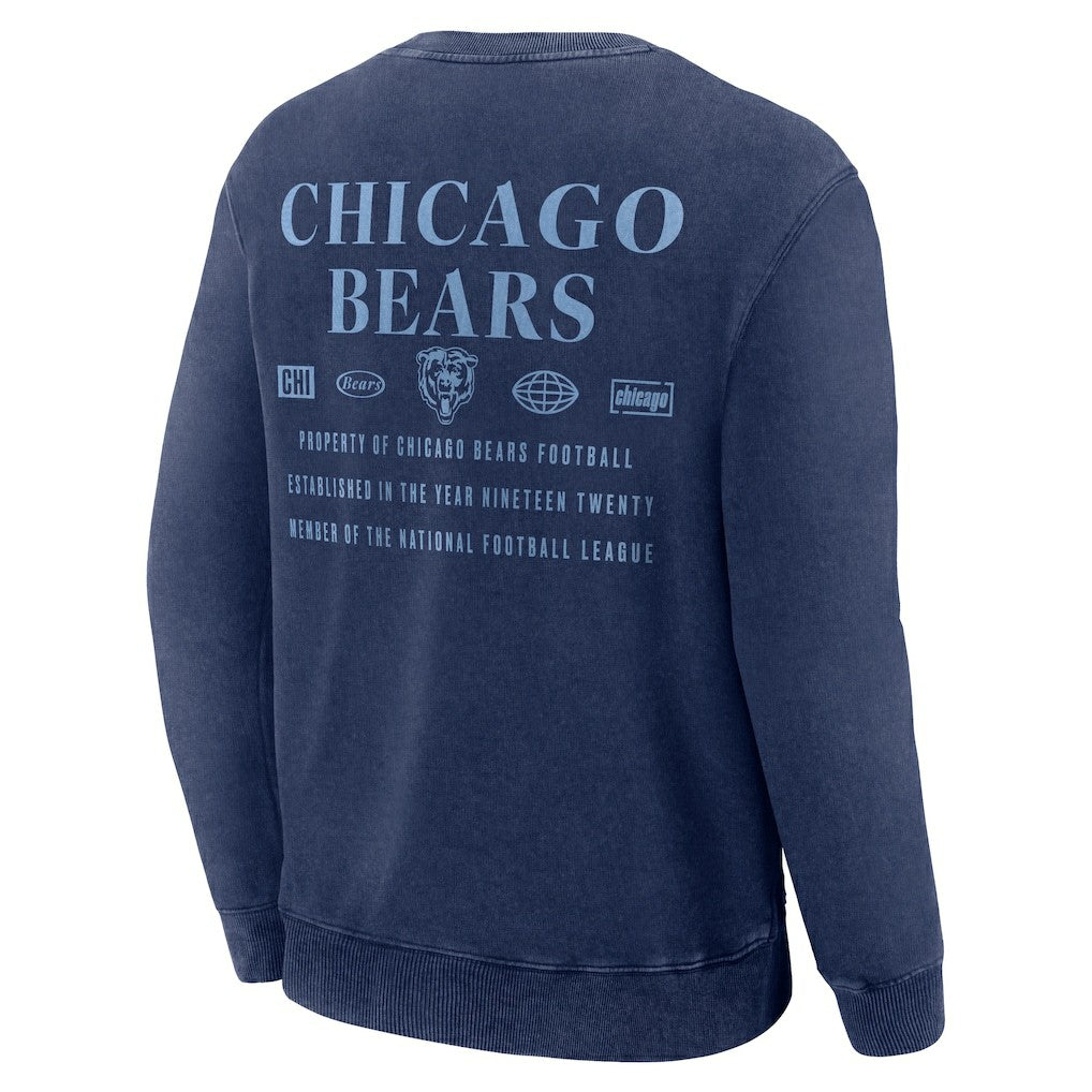 Chicago Bears Deep Route Pullover Sweatshirt - Navy Pullover