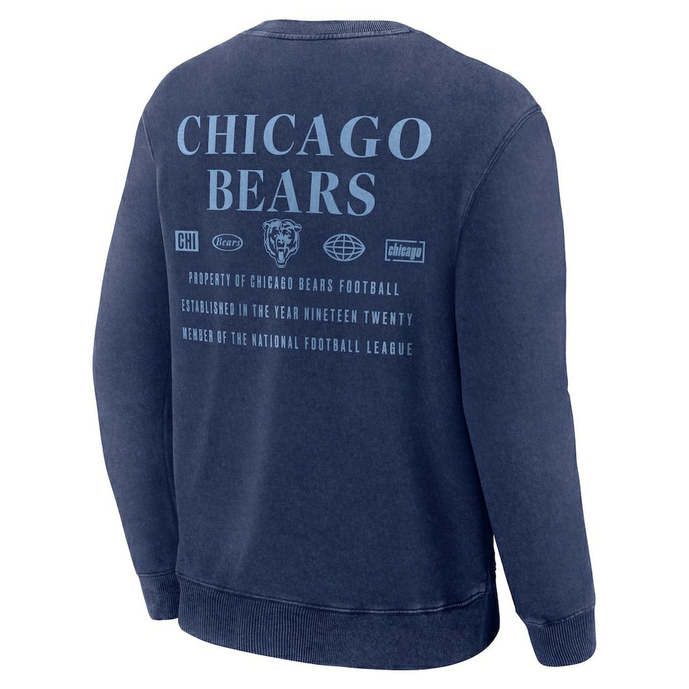 Chicago Bears Deep Route Pullover Sweatshirt - Navy Pullover