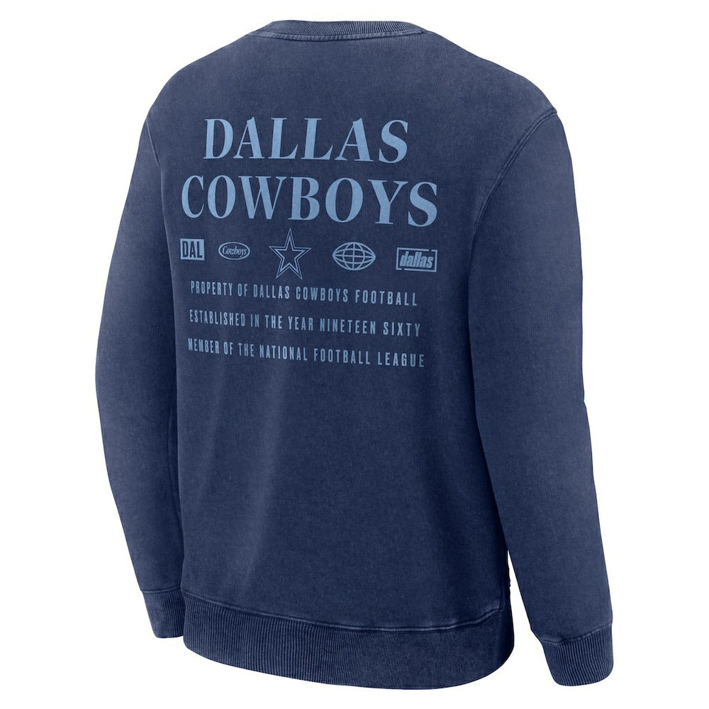 Dallas Cowboys Deep Route Pullover Sweatshirt - Navy Pullover