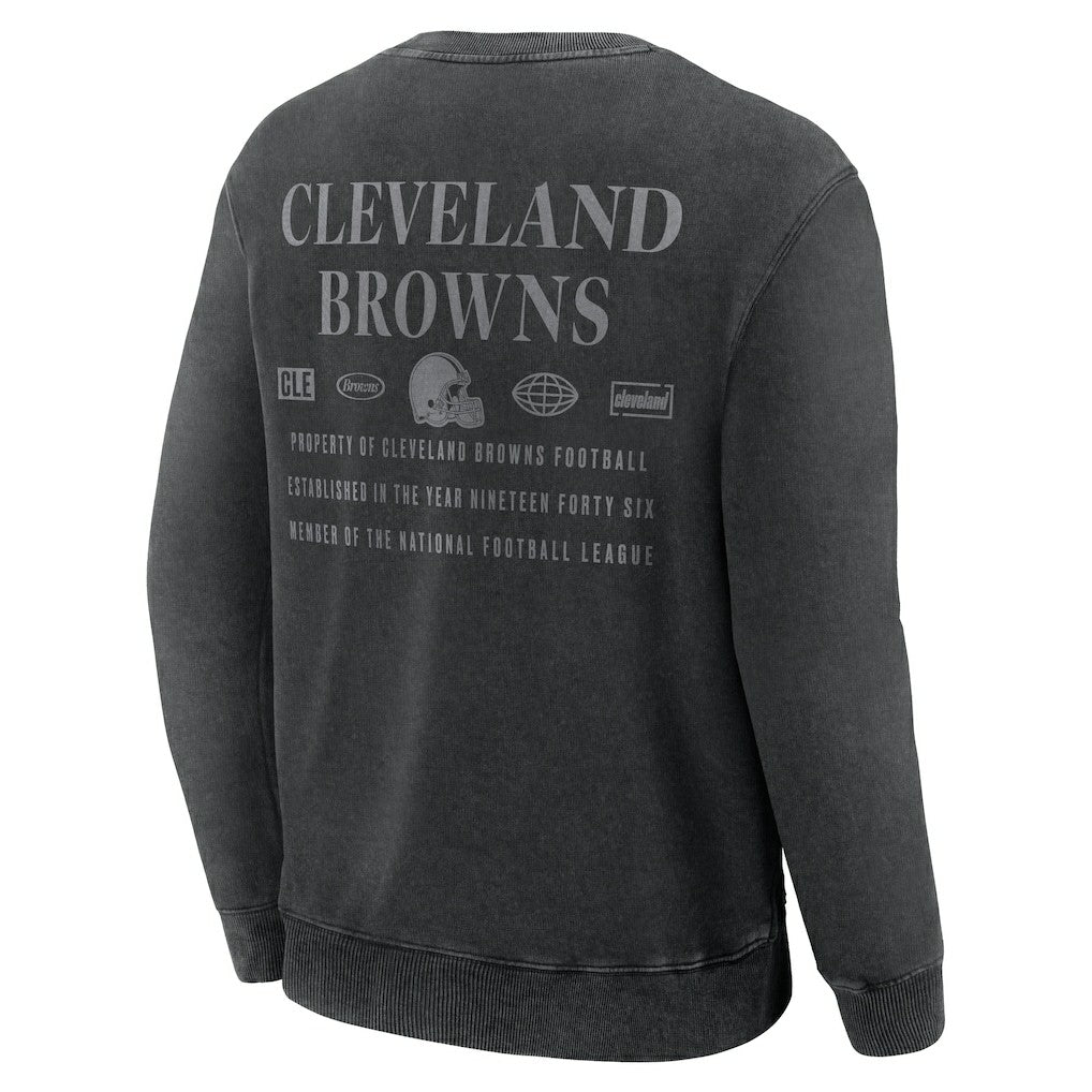 Cleveland Browns Deep Route Pullover Sweatshirt - Black Pullover