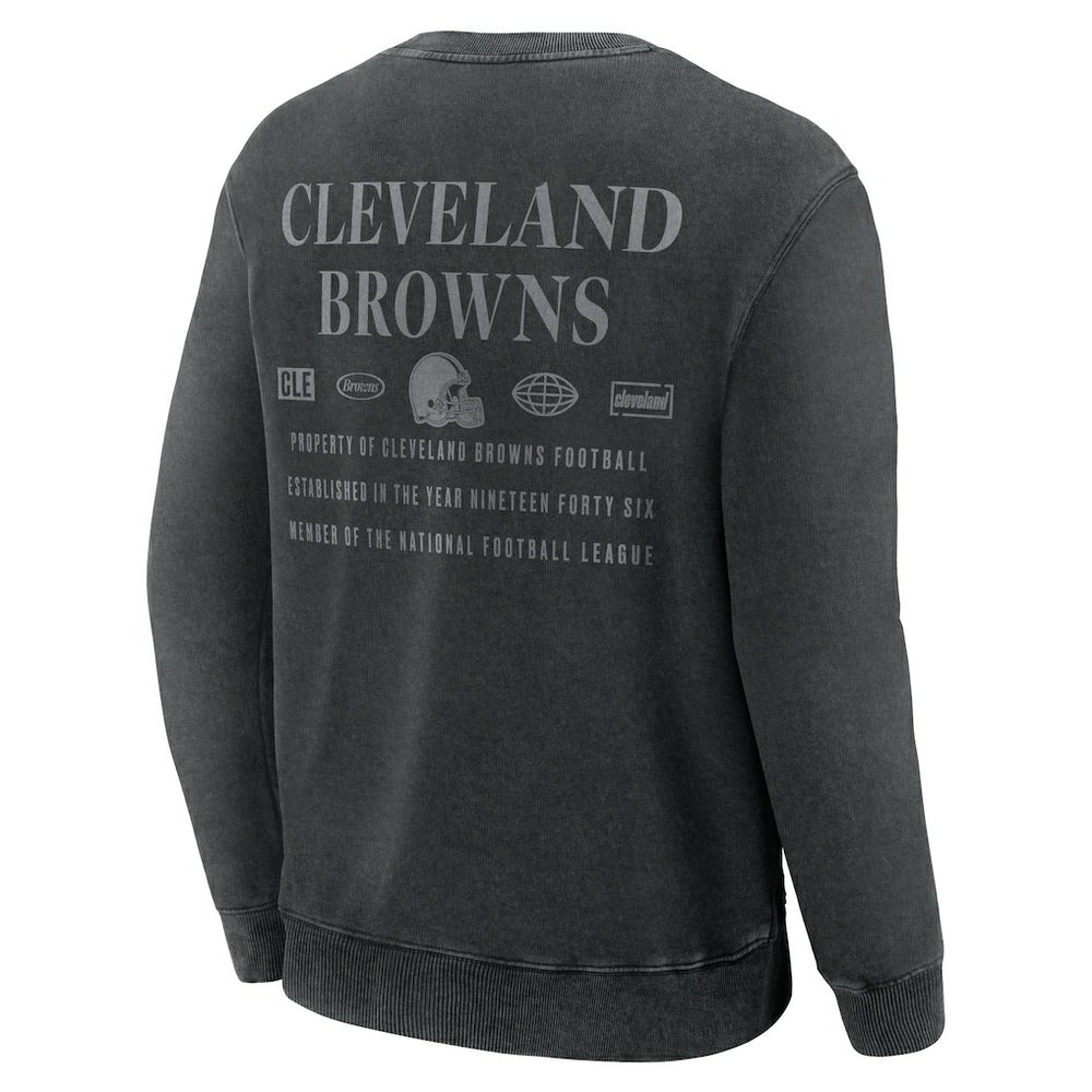 Cleveland Browns Deep Route Pullover Sweatshirt - Black Pullover